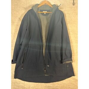 33 000ft Womens Navy Blue Hooded Parka Jacket Size Medium